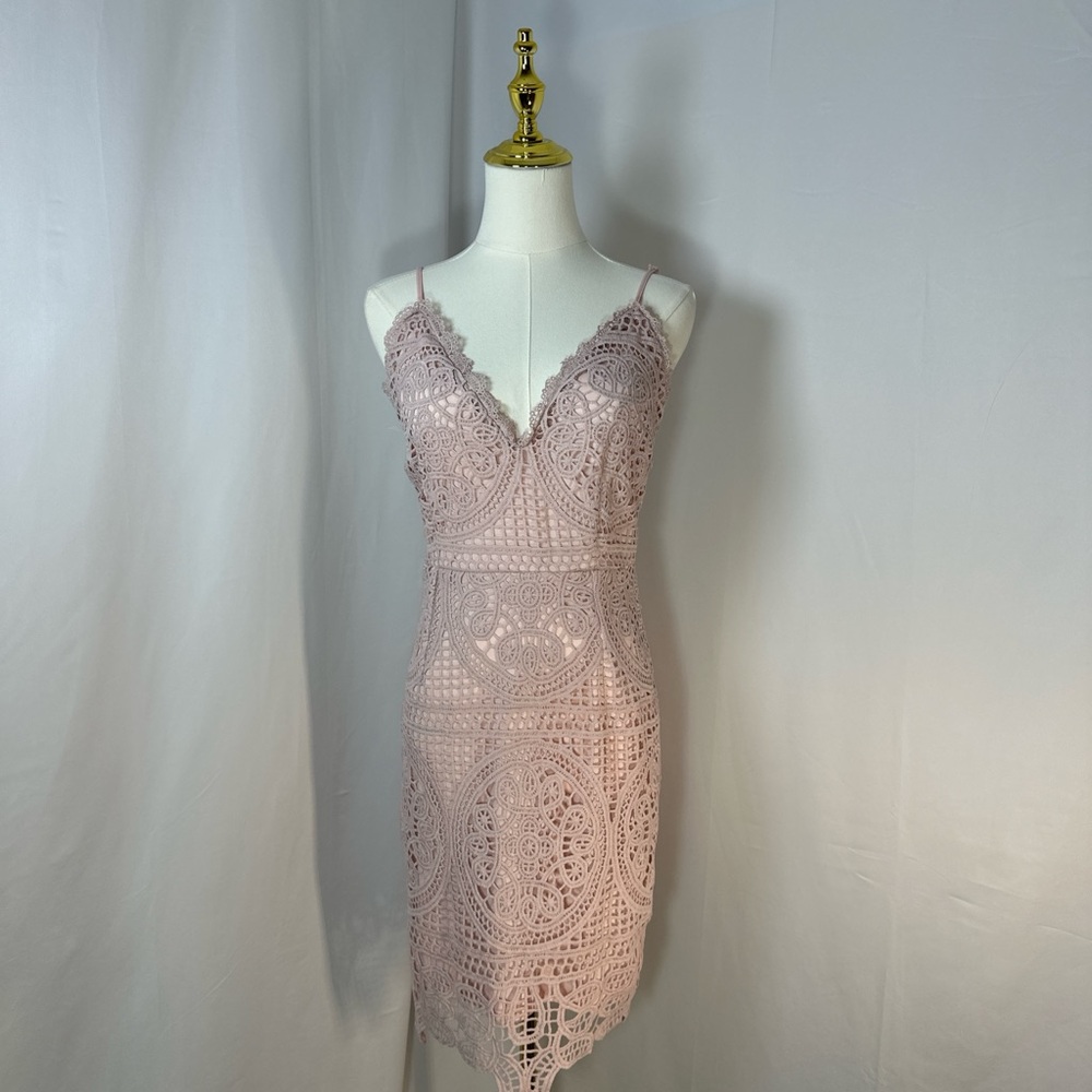 PrettyLittleThing Pink Sheath Mini Dress Spaghetti Strap